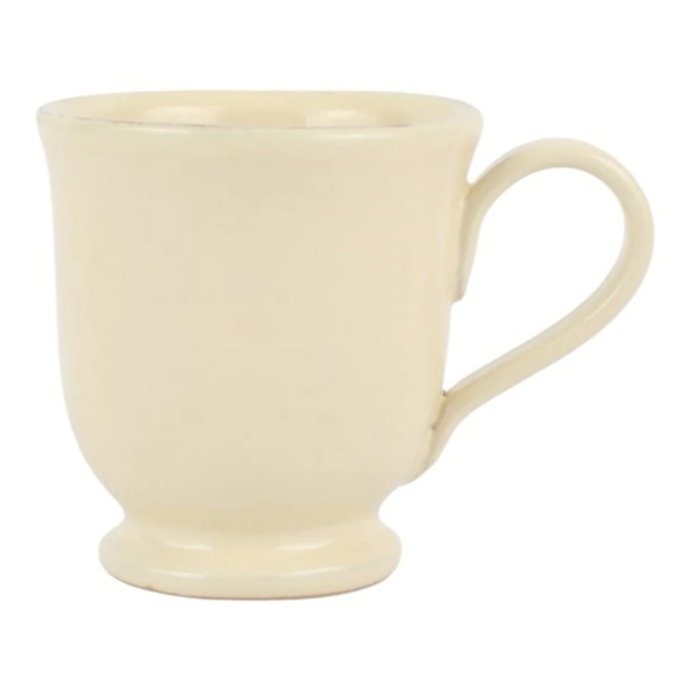 Vietri Cucina Fresca Chiaroscuro Italy Cream Mug 4 1/2"‎ Tall SKU: CUF-2610C